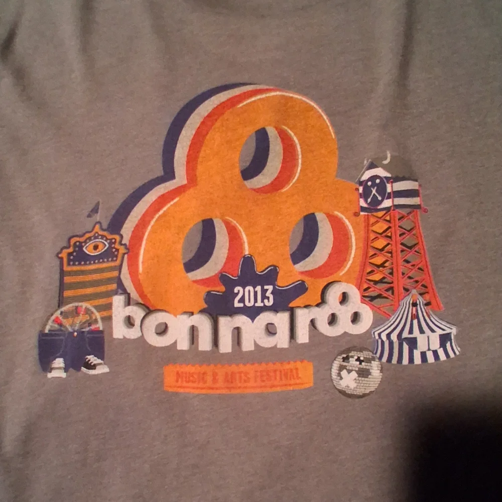 🔥Vintage Gray Bonnaroo Music Fest 2013 T-Shirt Sz M - Picture 2 of 5